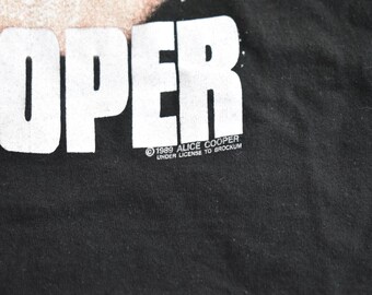 Vtg 80s Alice Cooper Trashes Europe 1989 Single Stitch Rock Tour