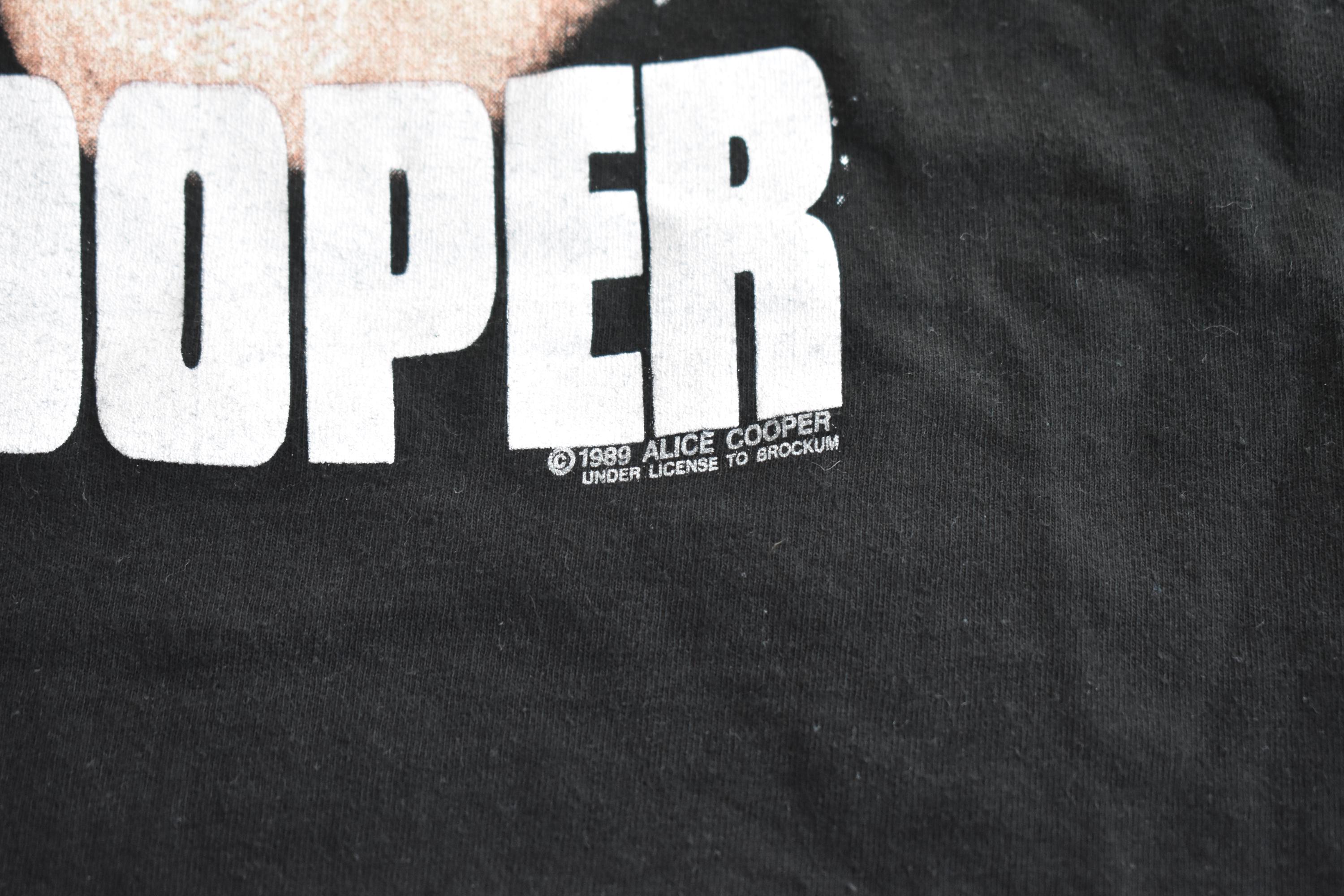 Vtg 80s Alice Cooper Trashes Europe 1989 Single Stitch Rock Tour