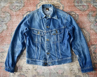 Vintage 80's Lee Riders Denim Trucker Jacket Xlarge Lee Jeans