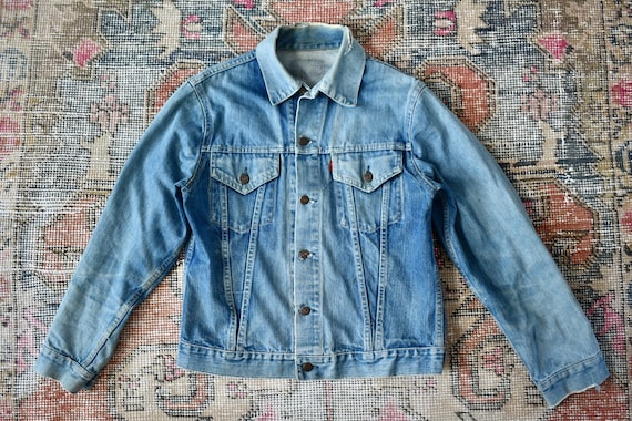 Vtg 70s 80s Levi's Blue Denim 2 Pocket Type 3 Trucker Jean Jacket
