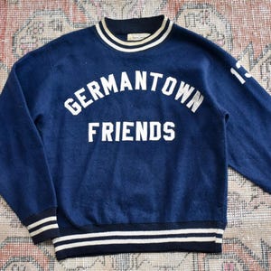 Vtg 60s Champion Knitwear Germantown Friends School College