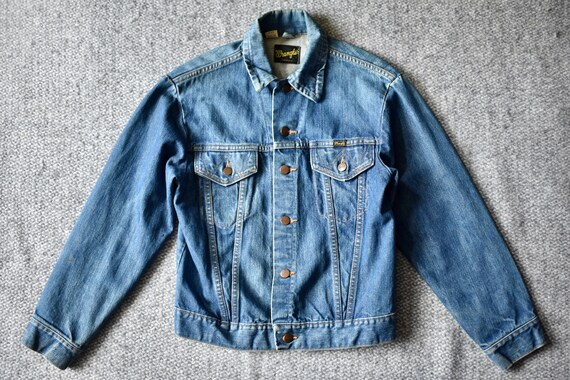 豊富な商品から 70s Vtg Wrangler Jacket Jean Trucker Denim Blue Label Black ジャケット・アウター