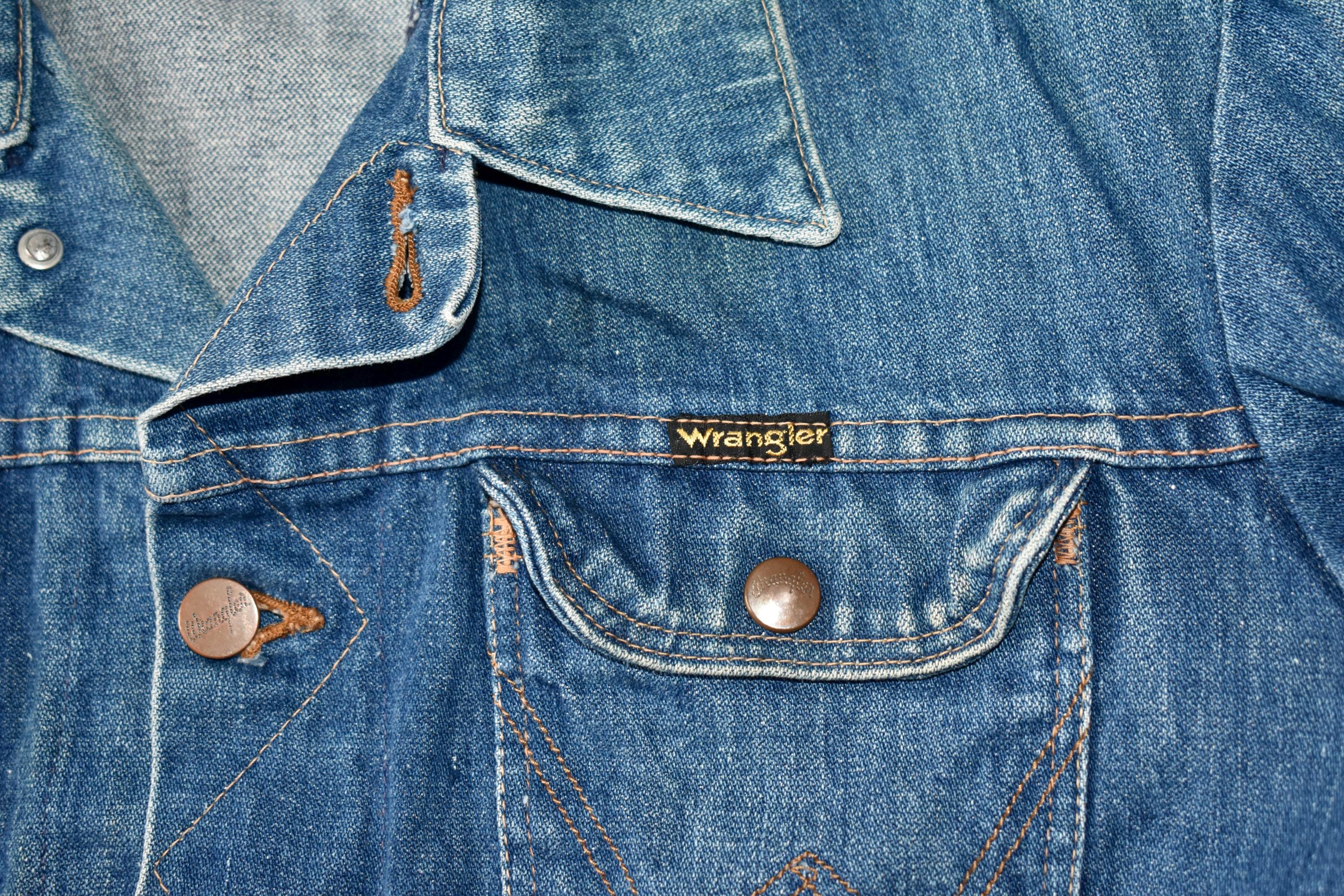 Vtg 70s Wrangler Blue Bell Denim Jean Jacket Trucker 40 - Etsy