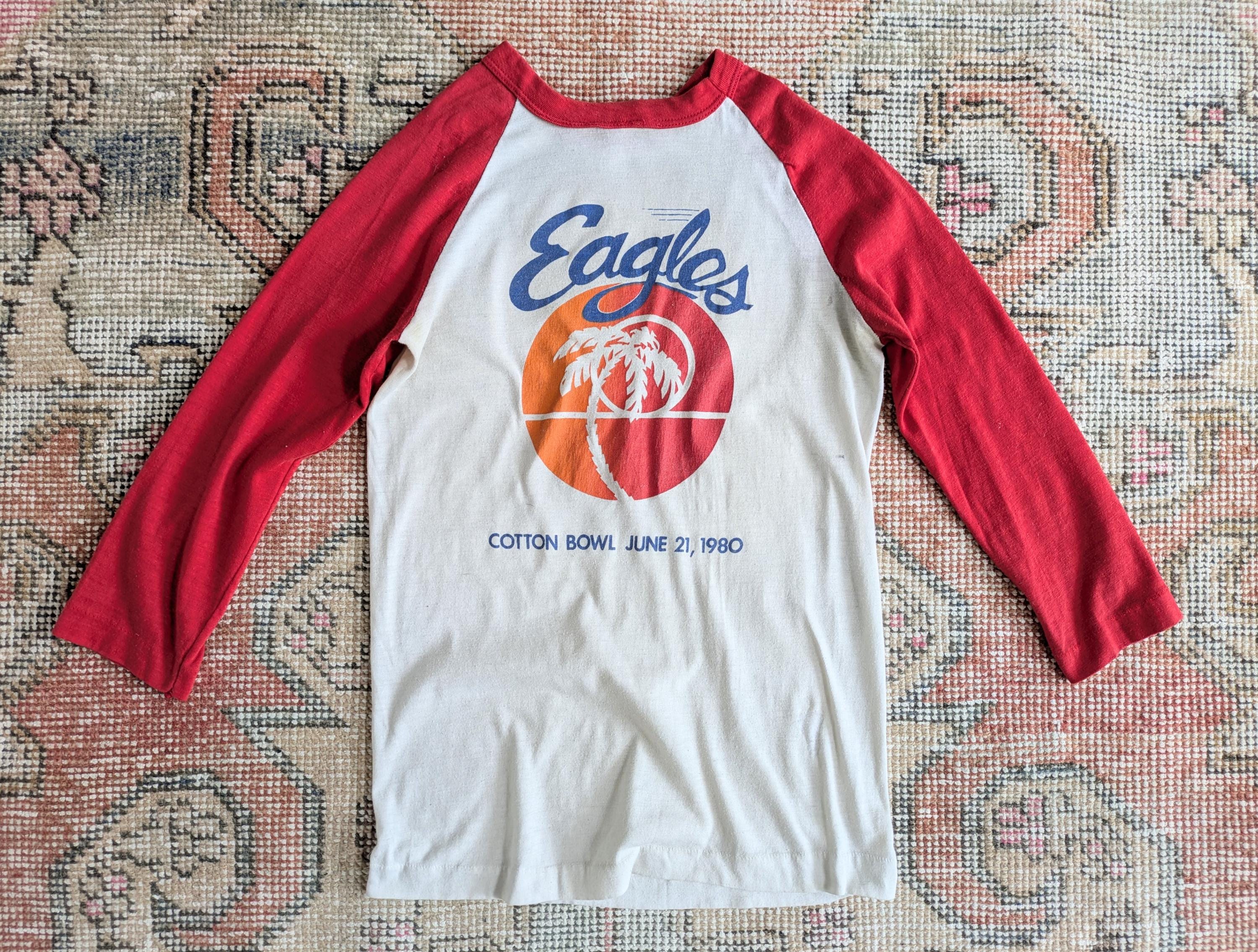 Vtg 1980 the Eagles the Long Run Raglan Baseball Style Tour