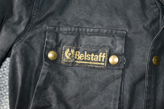 Vtg 70s Belstaff Roadmaster II Black Waxed Cotton… - image 4