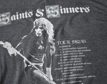 Vtg 80s Whitesnake 1982/83 Saints & Sinners Tour Single Stitch