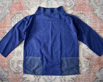 Parka de pescador vintage de los años 70, de algodón bicolor, estilo Fishermen's Co-op St. Ives, unisex, tallas S-M