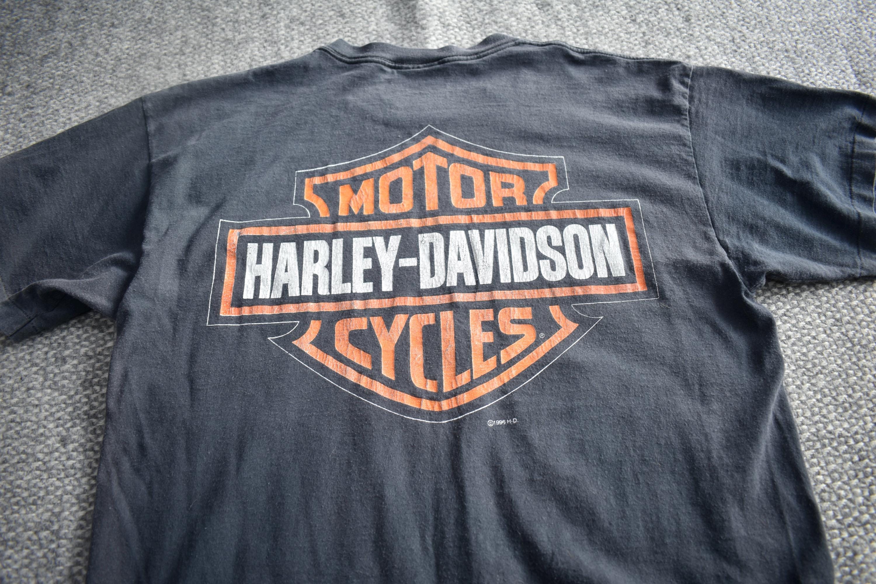Vtg 1996 Harley Davidson Rules Eagle Goggles Graphic Single Stitch