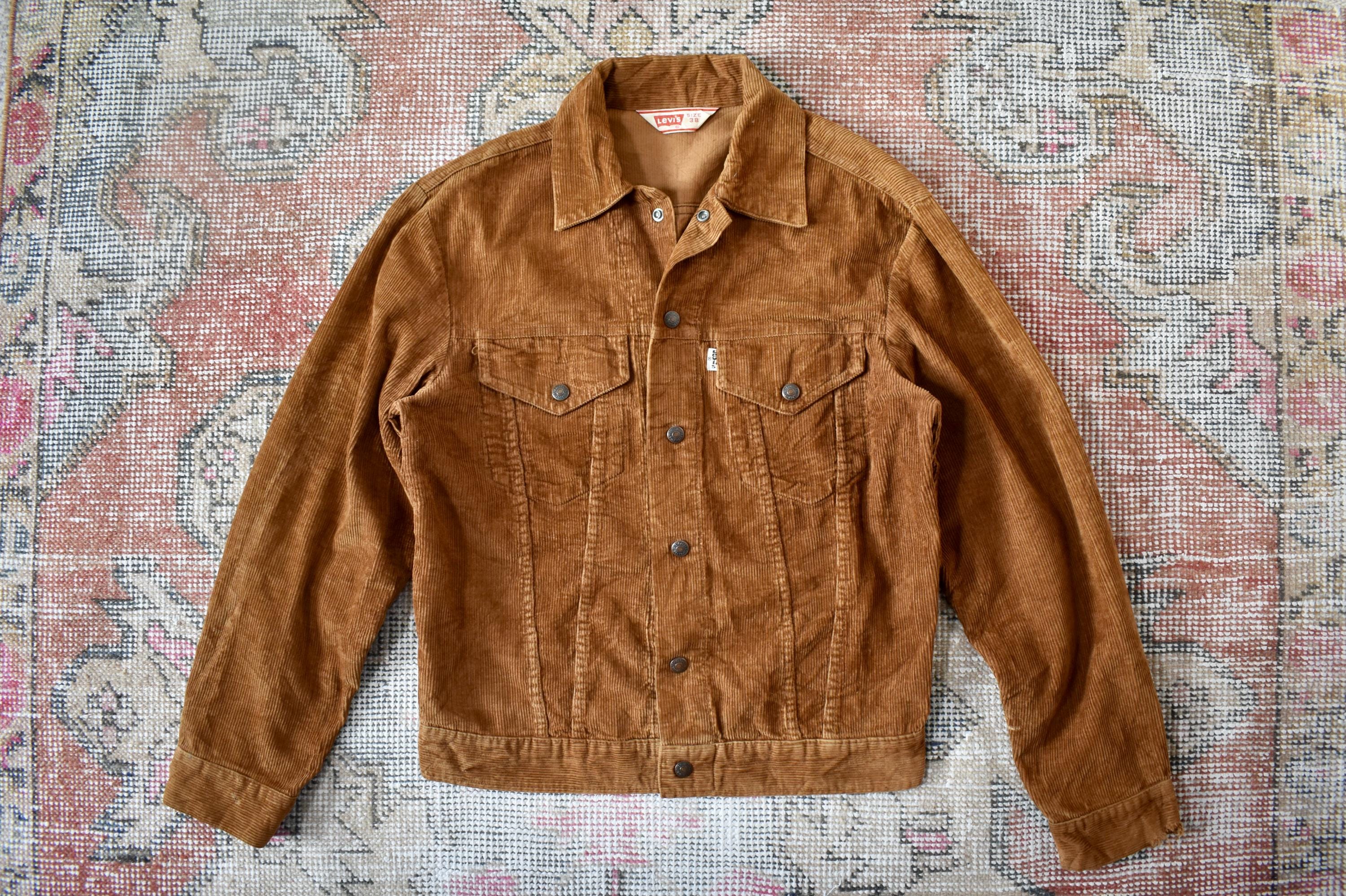 Vtg 70s Levi's White Tab Little E Tobacco Brown Corduroy Type 3