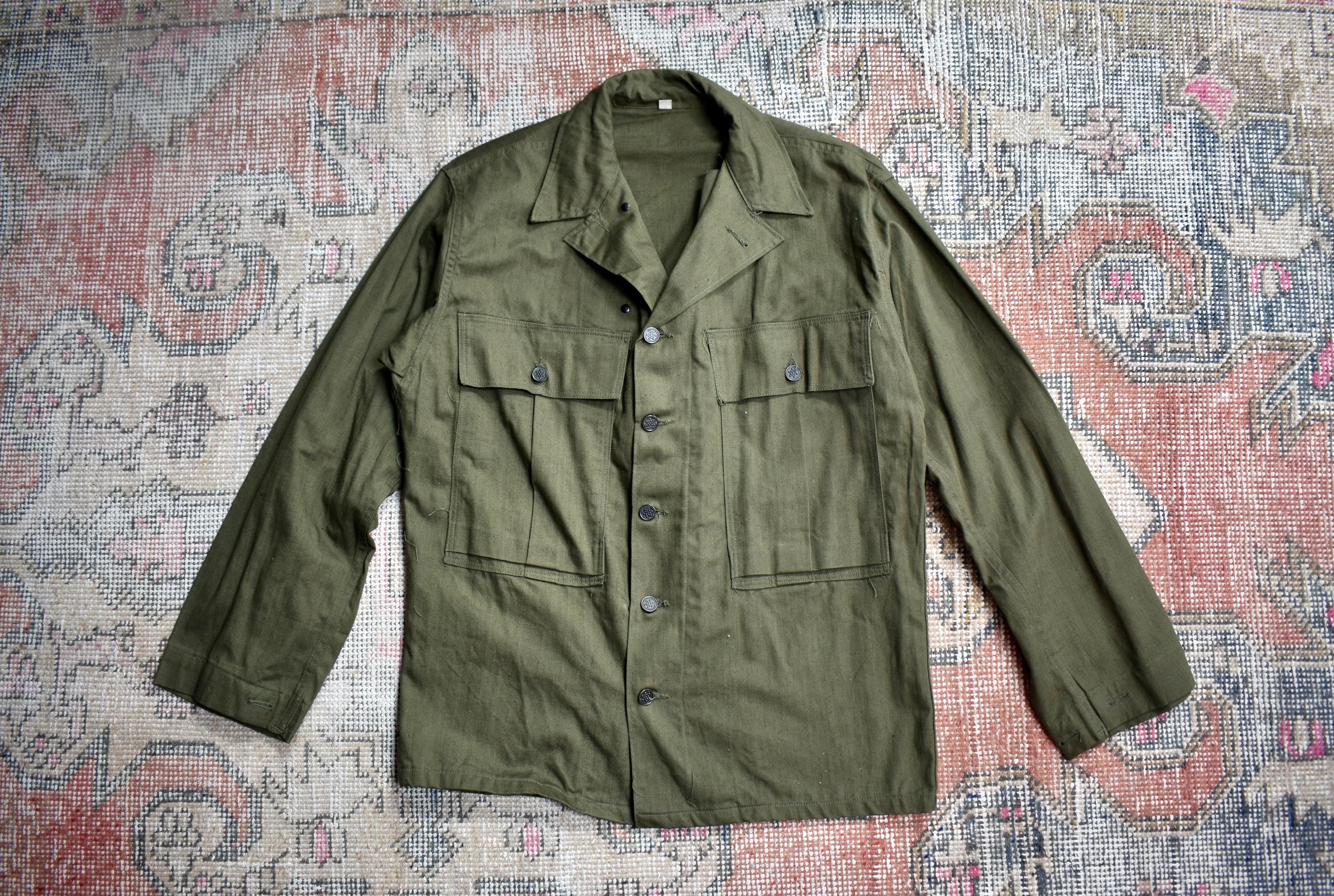 WWII US Army 3rd Pattern HBT Herringbone Twill Combat Field Jacket