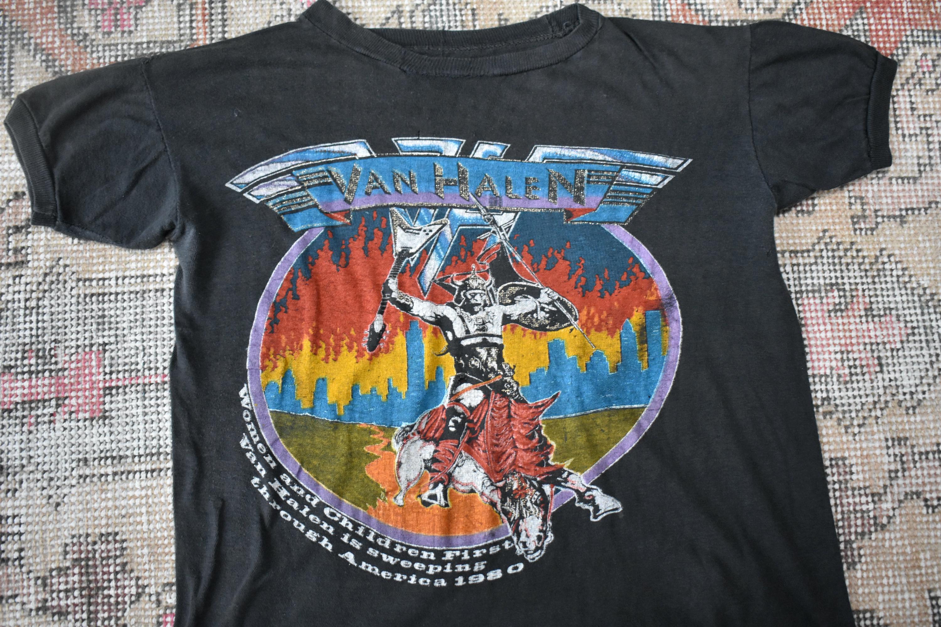 VAN HALEN ビンテージバンドTシャツ ATOMIC PUNK Vtg 1980 Van Halen Women & Children First - Atomic Punks on Tour