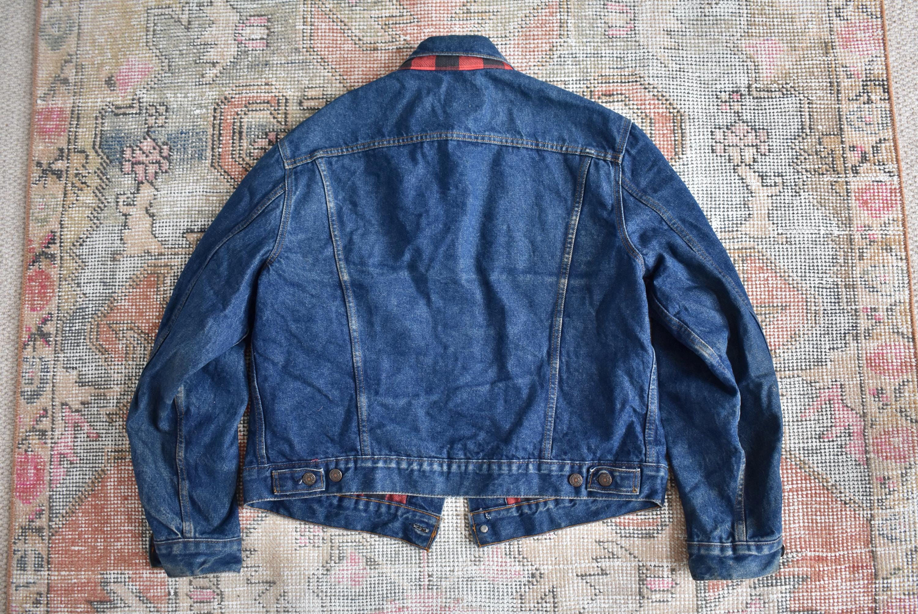 ジャケット・アウター 80s Levi's 70411 Denim jacket BLUE 40 80s USA製 Levi'sリーバイス 70411 バッファローチェック ネル
