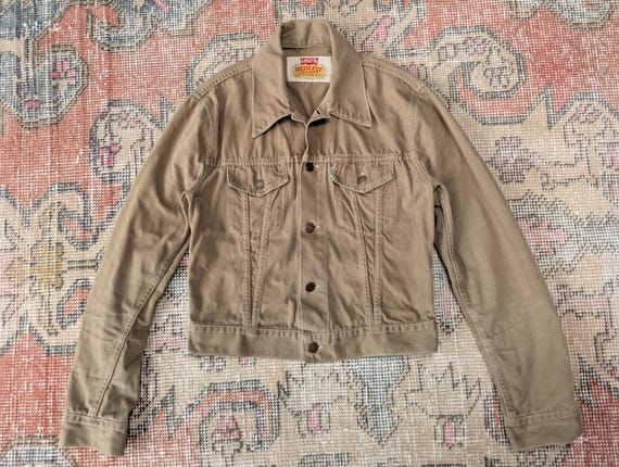 Vtg 70s Levi's Big E White Tab Brown Moleskin Cotton Slim Fit