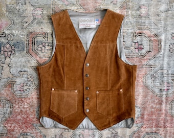 70's〜 Rancher by Schott Suede Vest VTG 70s Schott Rancher Western Suede Leather Biker Vest