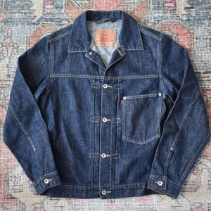 Vtg Levi's 70501 04 Dark Blue Denim Type I Trucker Jacket Size S