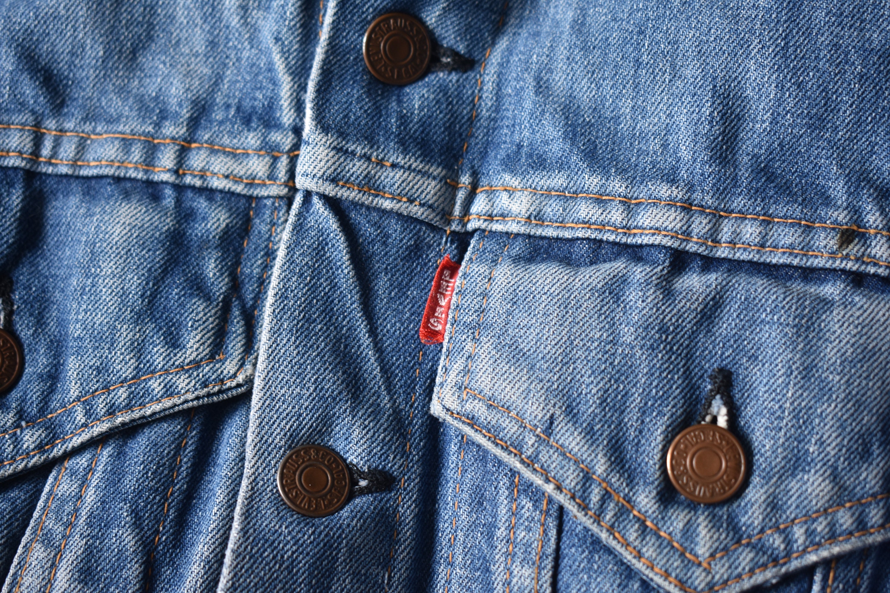 Vtg 60s 70s Levi's 70505 Big E Blue Denim 2 Pocket Type 3 Trucker