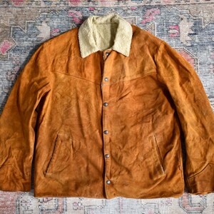 Vtg 50s Levi's Big E Shorthorn Label Tan Brown Suede Leather