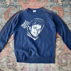 Vtg 80s Michael Jackson Thriller Sun Faded Sweatshirt S - Etsy
