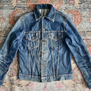 Vtg 60s 70s Levi's Big E 2 Pocket Blue Denim Type 3 Trucker Jean Jacket USA Size 38