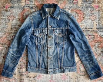 Vtg 60s 70s Levi's Big E 2 Pocket Blue Denim Type 3 Trucker Jean