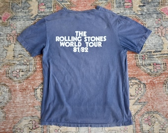 Vtg 80s the Rolling Stones World Tour 82/83 Single Stitch Rock