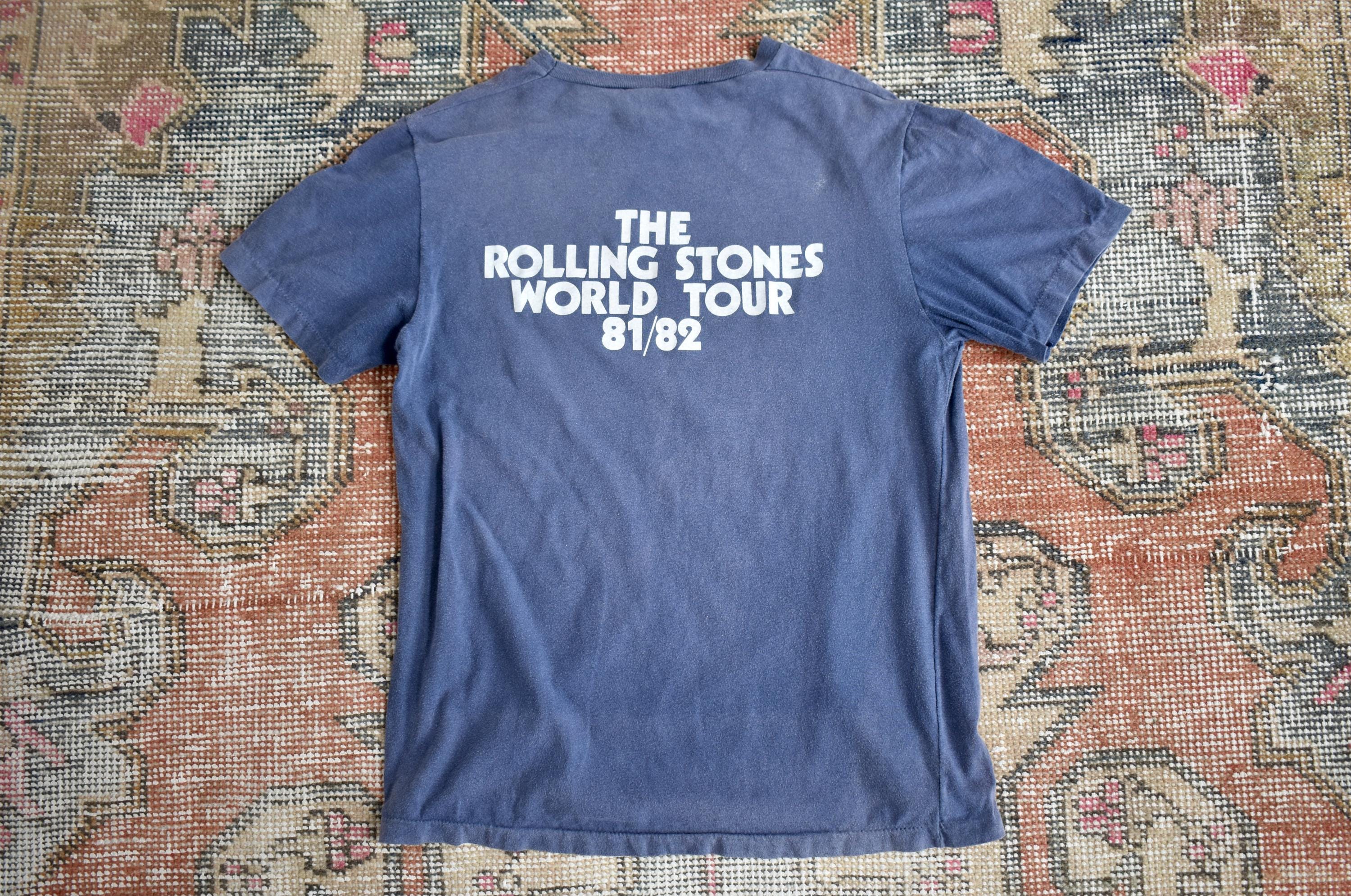 Vtg 80s the Rolling Stones World Tour 82/83 Single Stitch Rock