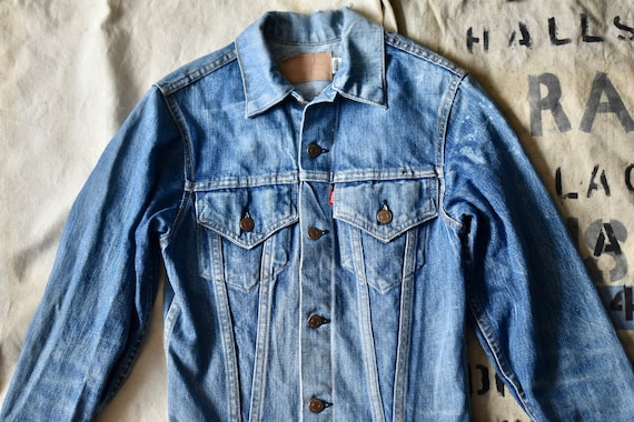Vtg 60s 70s Levi's 70505 Big E Blue Denim 2 Pocket Type 3 Trucker