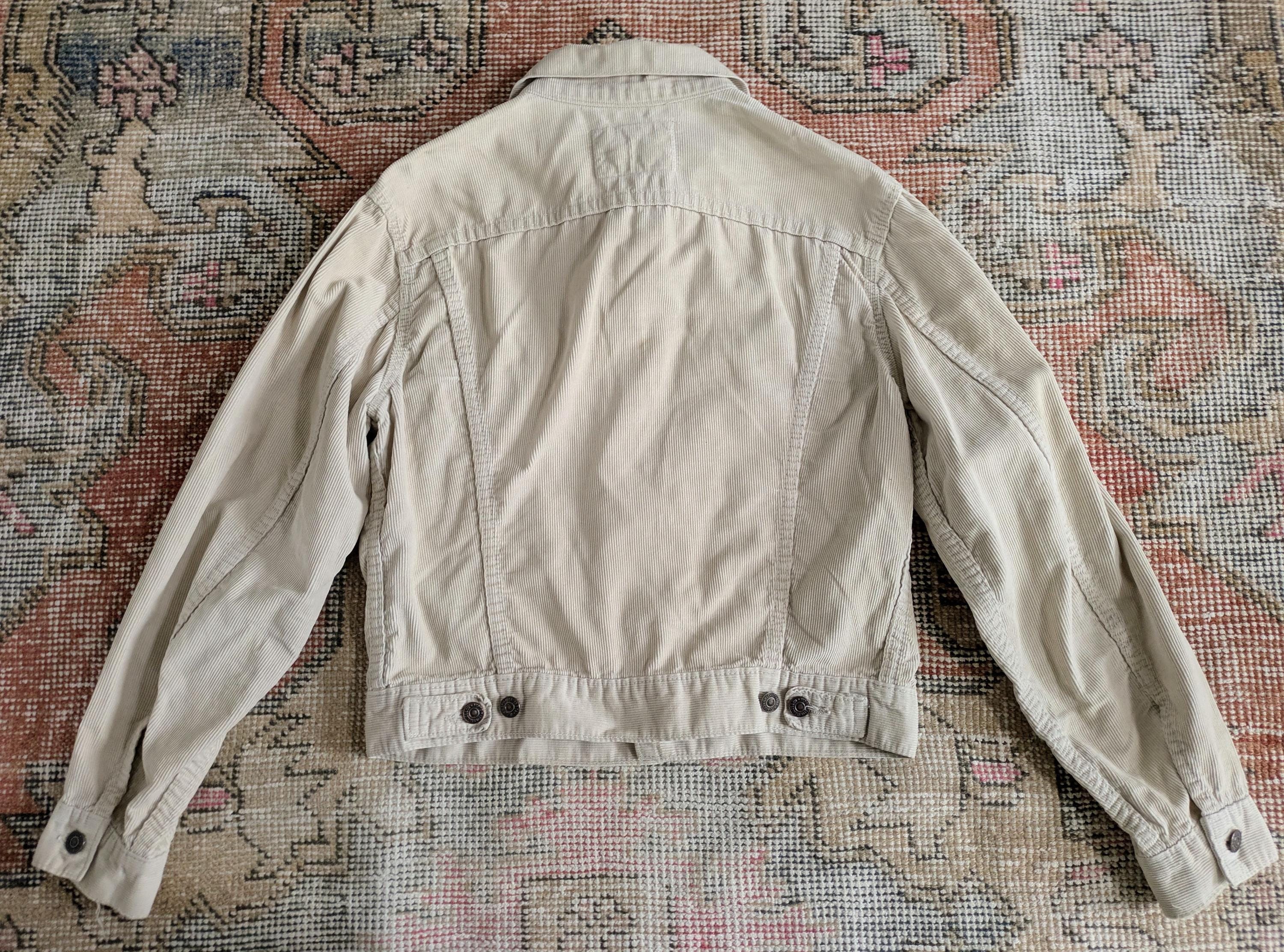 Vtg 60s Levi's Big E White Tab Corduroy Slim Fit Trucker Jacket