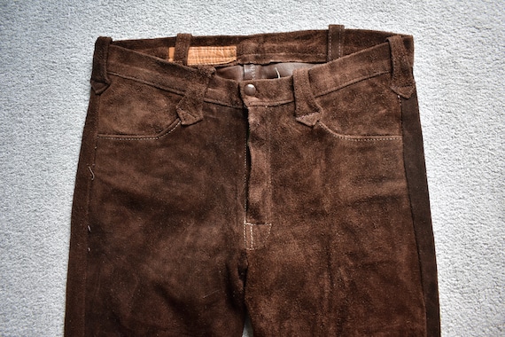 Vtg 60s 70s East West Musical Instruments Brown Suede