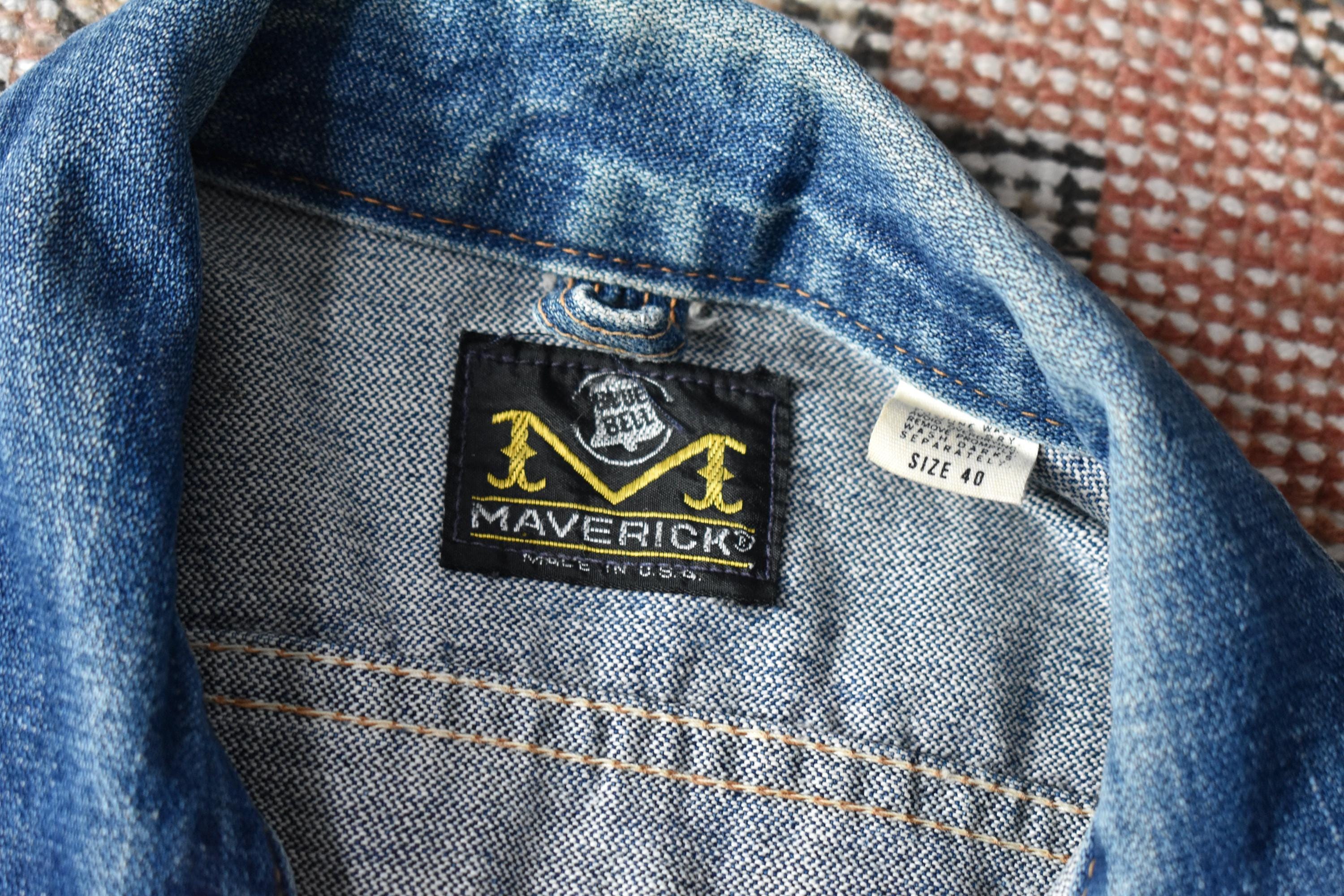 Vtg 60s 70s Maverick Blue Bell Denim Trucker Jacket Made in USA 40 