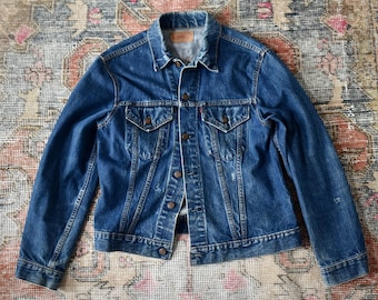 Vtg 60s 70s LEVI'S 70505 Big E Blue Denim 2 Pocket Type 3