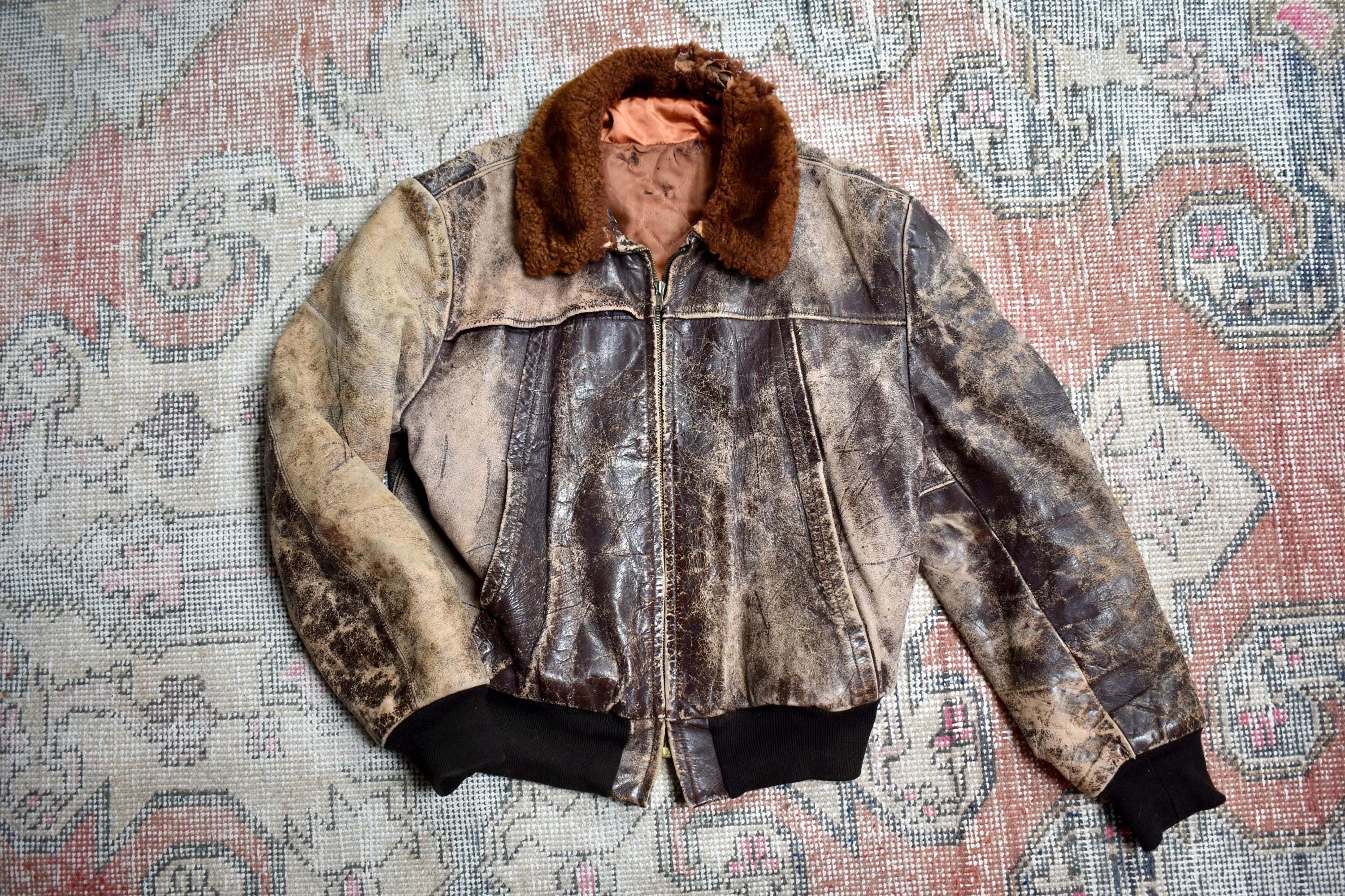 1950s Leather Jacket - Etsy Hong Kong