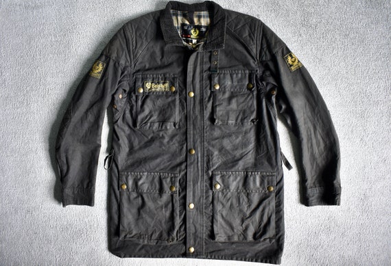 Vtg 70s BELSTAFF Trialmaster Pro Black Waxed Cotton Motorcycle - Etsy 安い買付 Belstaff TRIALMASTER