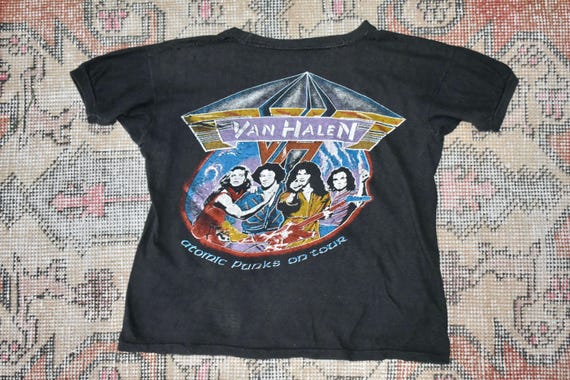 Van Halen 1980 TOUR Tシャツ New Van Halen 1980 Tour Live In Concert Vintage Retro Men's