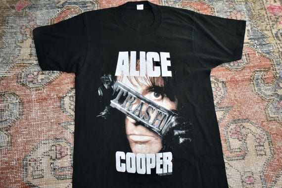 Vtg 80s Alice Cooper Trashes Europe 1989 Single Stitch Rock Tour