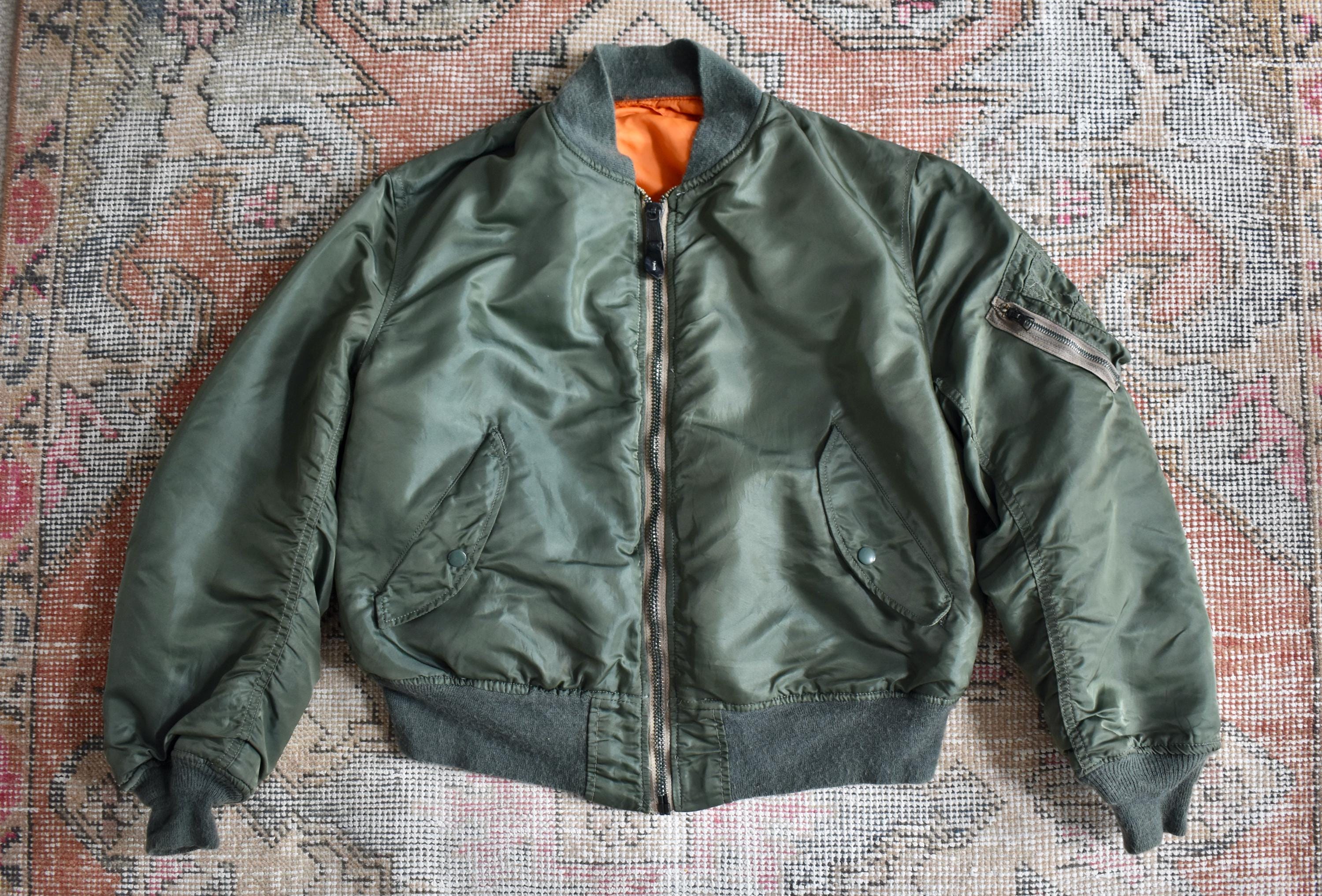 Vtg 70s 80s Alpha Industries USAF Type MA-1 Reversible