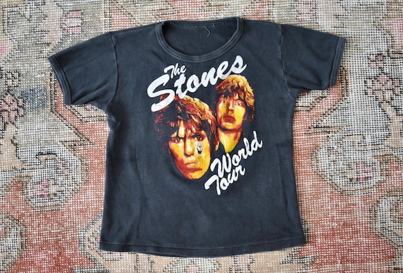 THE ROLLING STONES ミュージシャンTシャツ ヴィンテージ Vtg 70s 80s the Rolling Stones World Tour Rock Band T-shirt Baby