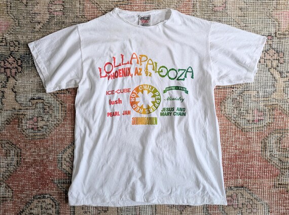 Vtg 90s Lollapalooza Festival '92 RHCP Chili Peppers Pearl Jam