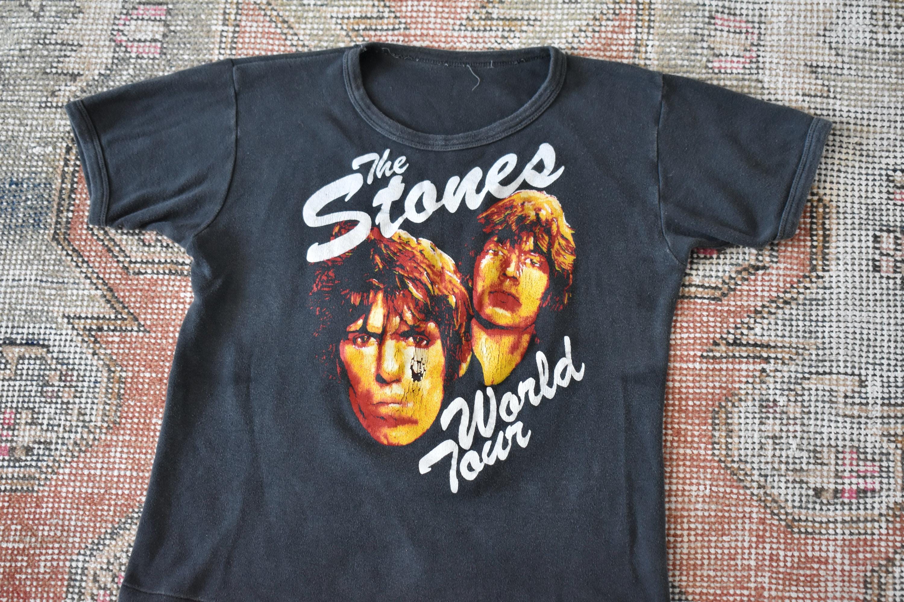 Vtg 70s 80s the Rolling Stones World Tour Rock Band T-shirt Baby