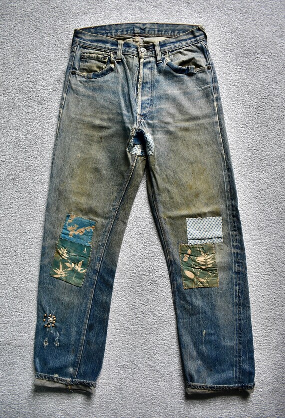Vtg 60s LEVI'S BIG E Patched & Repaired Selvedge D