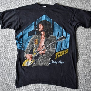 Vtg Jimmy Page the Firm '85 Tour Black Rock Band Tee T-shirt