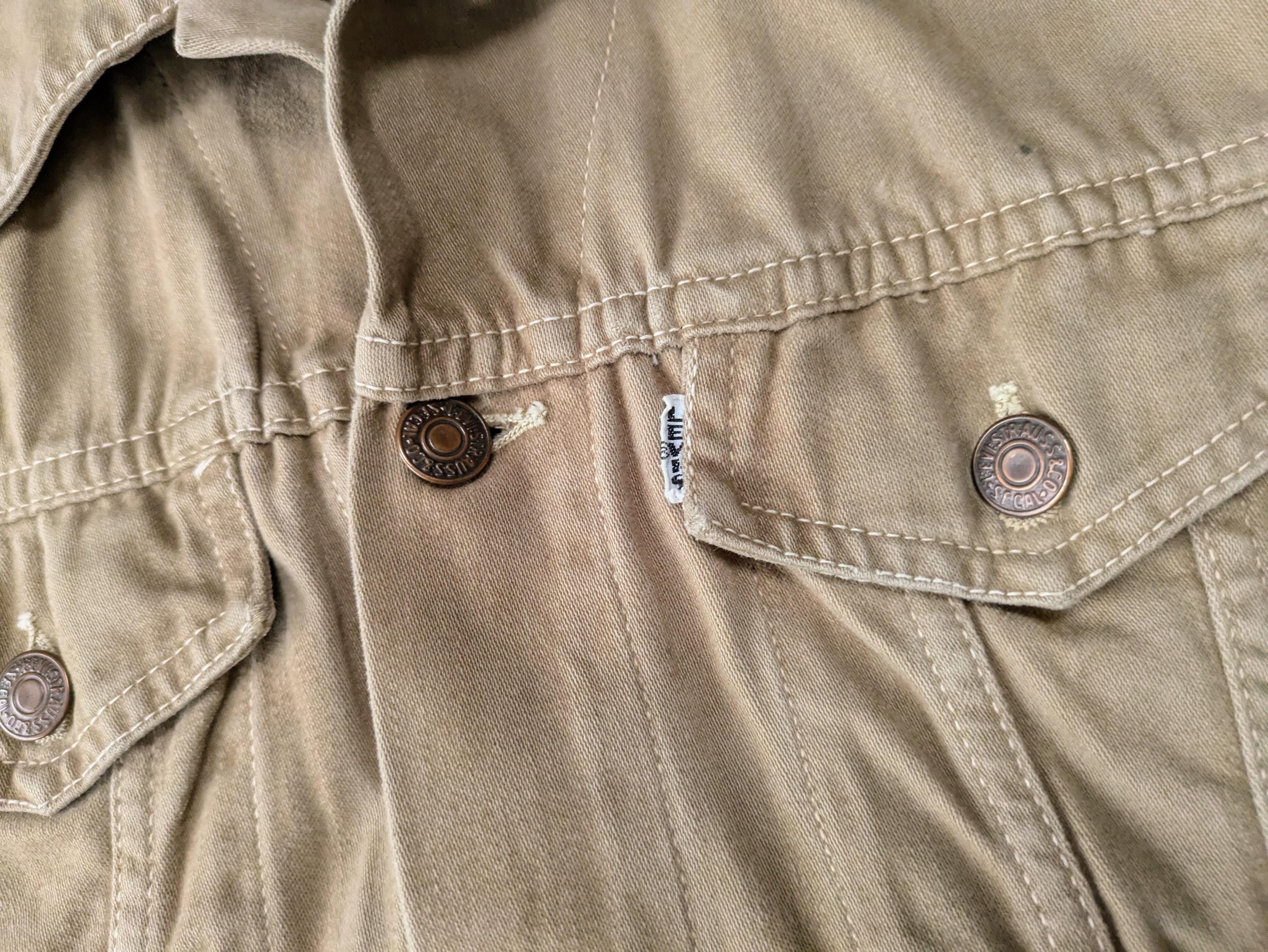 Vtg 70s Levi's Big E White Tab Brown Moleskin Cotton Slim Fit