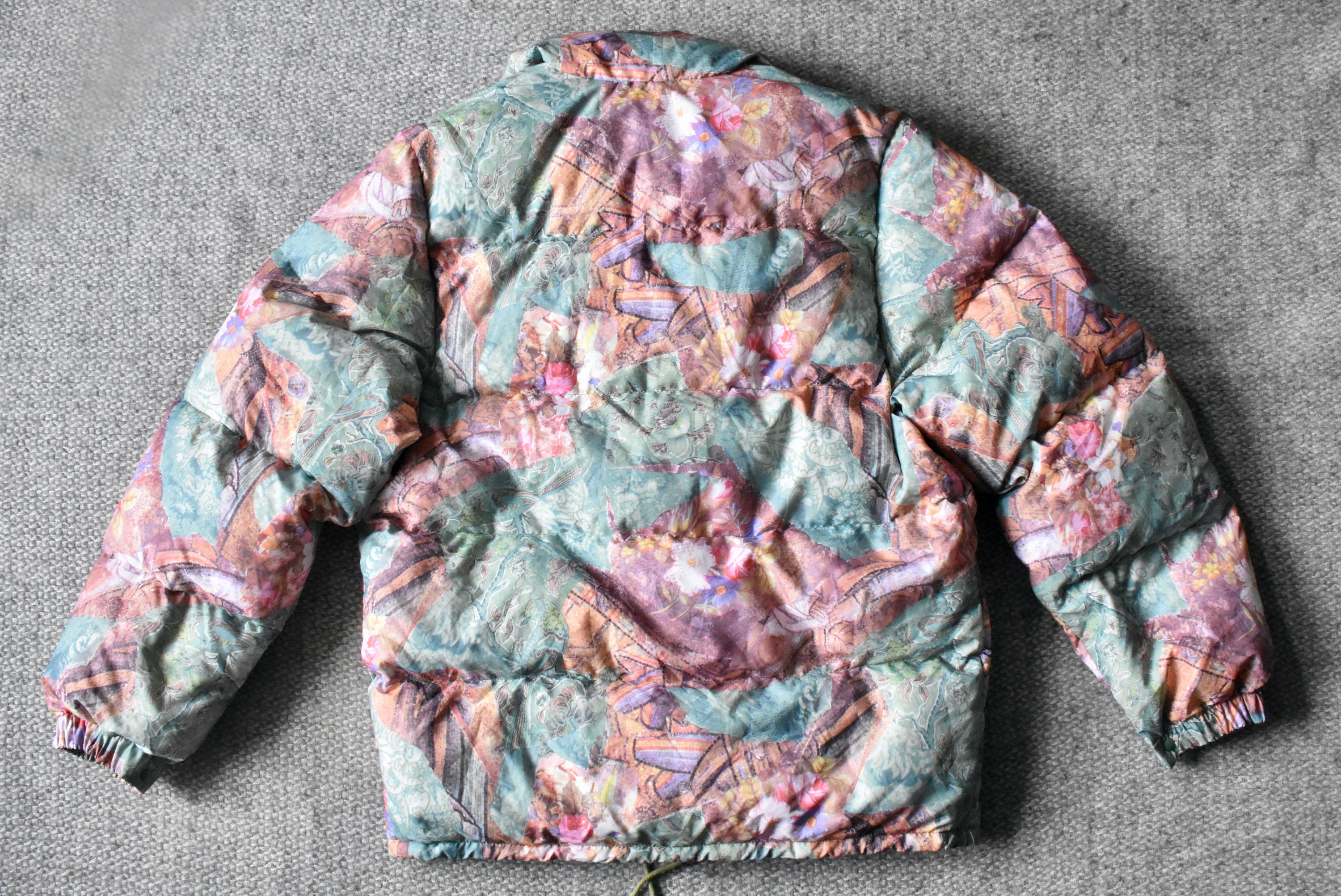RARE Vtg 1981 Moncler Flower Print Multi Coloured Genuine