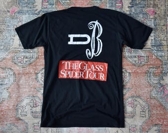 Vtg 80s David Bowie the Glass Spider Tour Single Stitch Band T