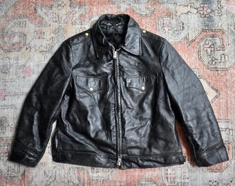 Original Rare Retro Vintage 60s Cal-leather LAPD Motorcycle Police