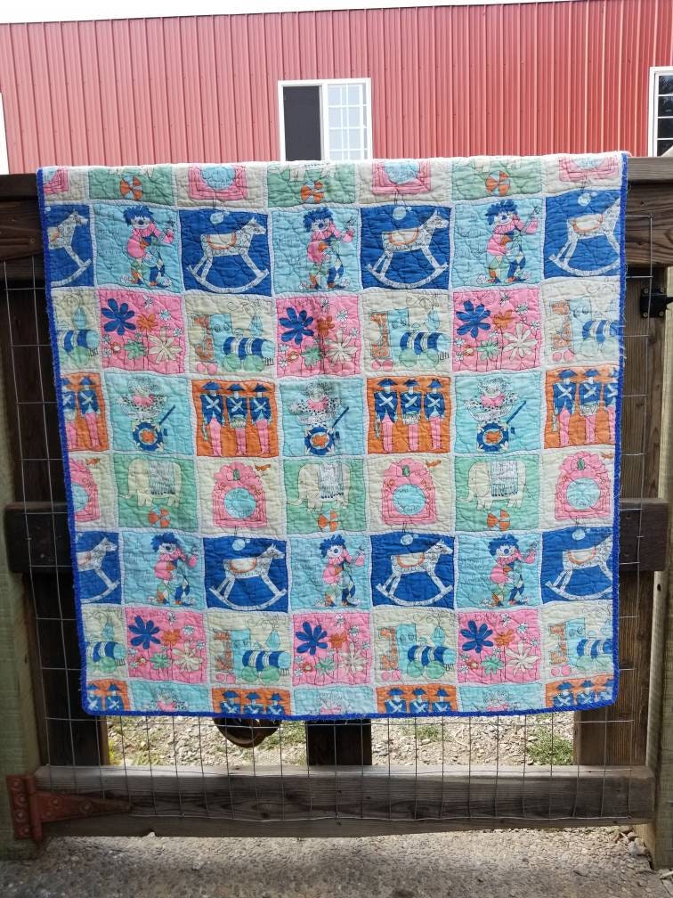 Vintage baby quilt Vintage crib quilt vintage baby blanket Etsy