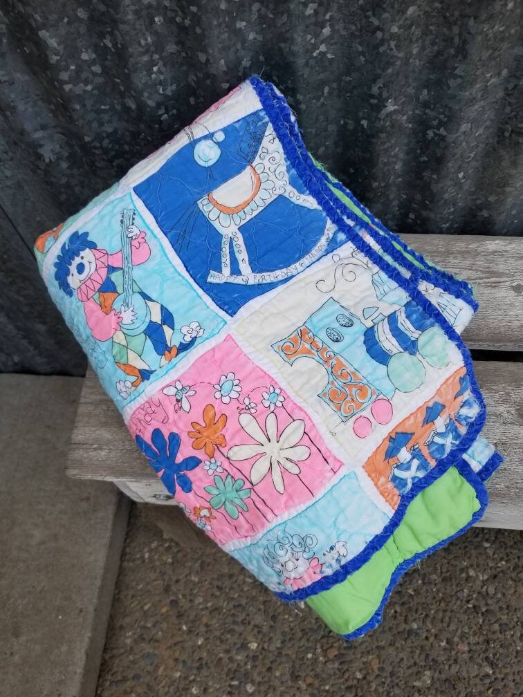 Vintage baby quilt Vintage crib quilt vintage baby blanket Etsy