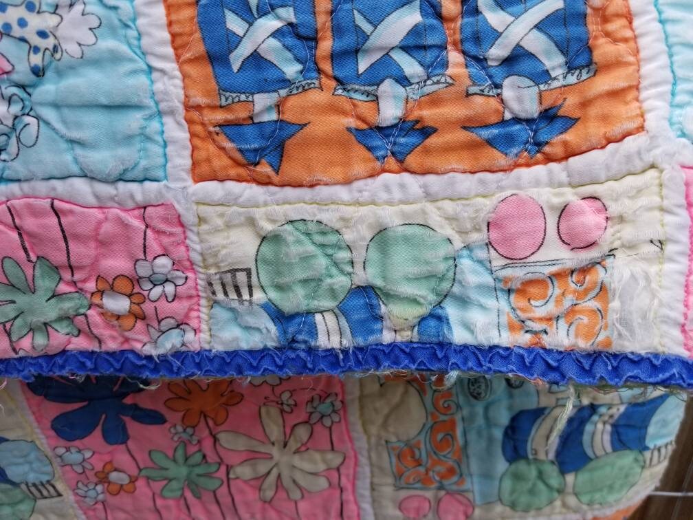 Vintage baby quilt Vintage crib quilt vintage baby blanket Etsy