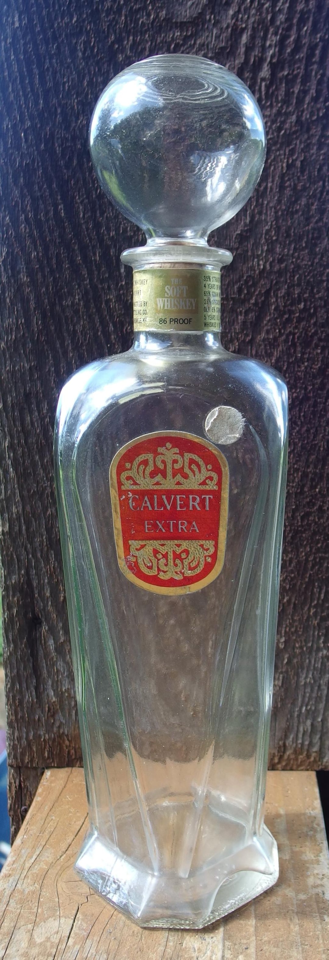 Calvert Red Label Whiskey Bottle - Etsy