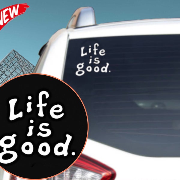 1PC Set -Vinyl Decal Window Car Truck Sticker ‘Life Is Good’ Good Vibes Only